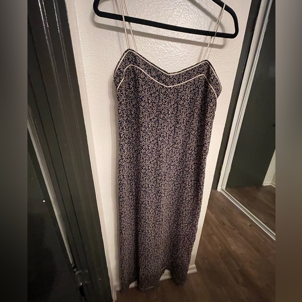 FLORAL DKNY SPAGHETTI STRAP MAXI